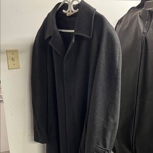 Pronto Uomo Charcoal 100% Lambswool Trench Coat